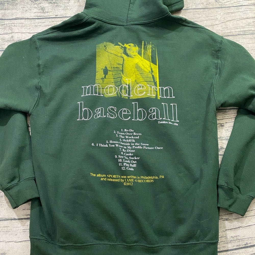 Modern Baseball Mens L SPORTS Hoodie 2012 Music Band Concert Pullover